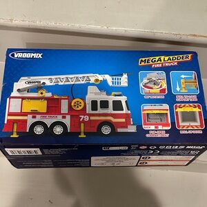 Mega Ladder Fire Truck Toy - Red & White